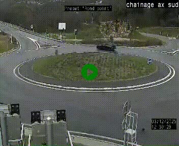 <h2>Webcam au nord d'Ax-les-Thermes au niveau de l'aire de chaînage de la N20. Vue orientée vers les Pyrénées, en direction de Pas de la Case</h2>