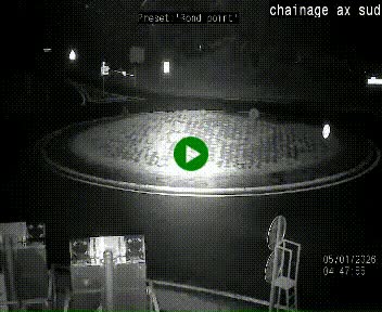 <h2>Webcam au nord d'Ax-les-Thermes au niveau de l'aire de chaînage de la N20. Vue orientée vers les Pyrénées, en direction de Pas de la Case</h2>