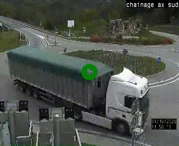 <h2>Webcam au nord d'Ax-les-Thermes au niveau de l'aire de chaînage de la N20. Vue orientée vers les Pyrénées, en direction de Pas de la Case</h2>