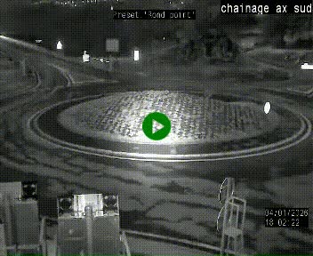 <h2>Webcam au nord d'Ax-les-Thermes au niveau de l'aire de chaînage de la N20. Vue orientée vers les Pyrénées, en direction de Pas de la Case</h2>