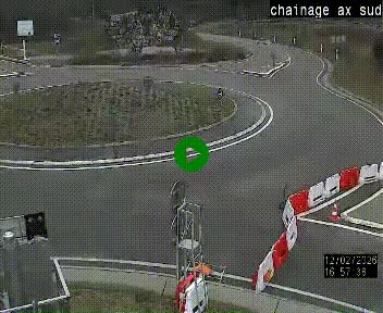 <h2>Webcam au nord d'Ax-les-Thermes au niveau de l'aire de chaînage de la N20. Vue orientée vers les Pyrénées, en direction de Pas de la Case</h2>