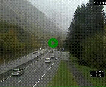 <h2>Webcam dans les Pyrénées à hauteur de Mérens-les-Vals sur N320, en direction de Pas de la Casa (Andorre)</h2>