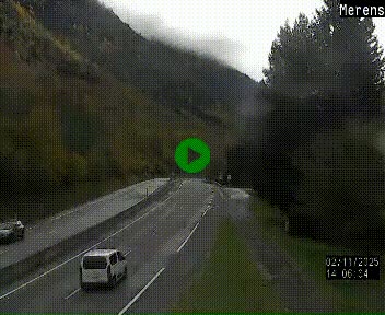 <h2>Webcam dans les Pyrénées à hauteur de Mérens-les-Vals sur N320, en direction de Pas de la Casa (Andorre)</h2>