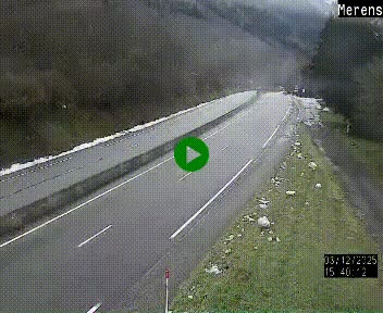 <h2>Webcam dans les Pyrénées à hauteur de Mérens-les-Vals sur N320, en direction de Pas de la Casa (Andorre)</h2>