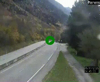 <h2>Webcam dans les Pyrénées à hauteur de Mérens-les-Vals sur N320, en direction de Pas de la Casa (Andorre)</h2>