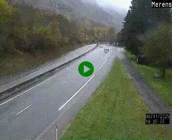 <h2>Webcam dans les Pyrénées à hauteur de Mérens-les-Vals sur N320, en direction de Pas de la Casa (Andorre)</h2>