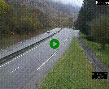 <h2>Webcam dans les Pyrénées à hauteur de Mérens-les-Vals sur N320, en direction de Pas de la Casa (Andorre)</h2>