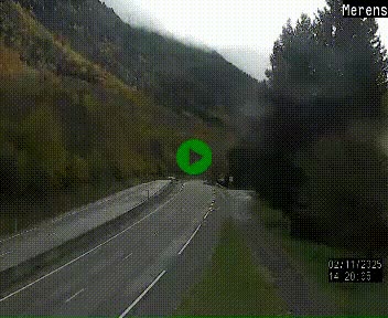 <h2>Webcam dans les Pyrénées à hauteur de Mérens-les-Vals sur N320, en direction de Pas de la Casa (Andorre)</h2>