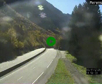 <h2>Webcam dans les Pyrénées à hauteur de Mérens-les-Vals sur N320, en direction de Pas de la Casa (Andorre)</h2>