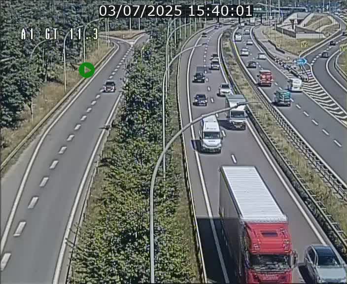 Traffic live webcam Luxembourg Senningerberg - A1 direction Allemagne - BK 11.3
