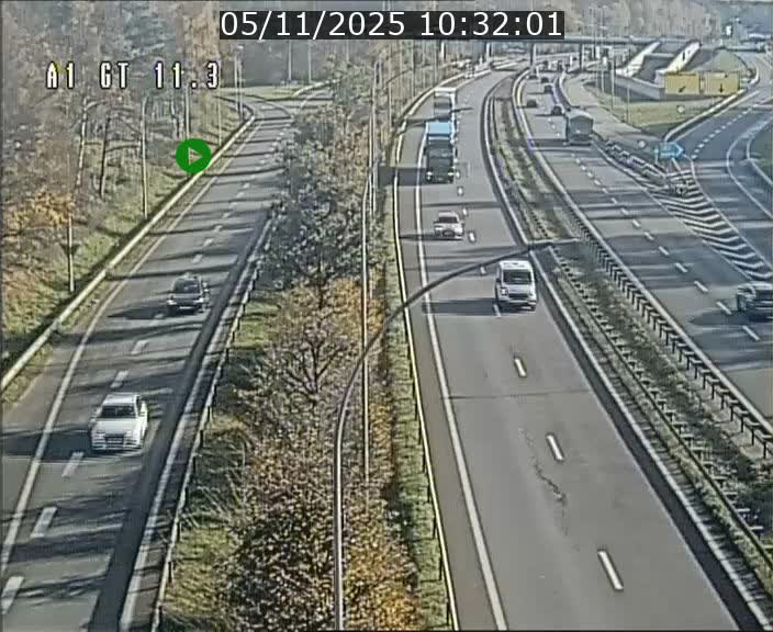 <h2>Traffic live webcam Luxembourg Senningerberg - A1 direction Allemagne - BK 11.3</h2>