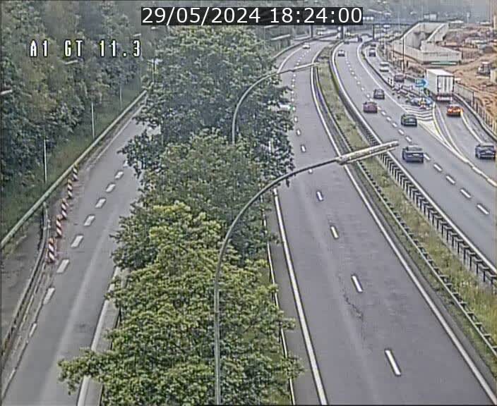 <h2>Traffic live webcam Luxembourg Senningerberg - A1 direction Allemagne - BK 11.3</h2>
