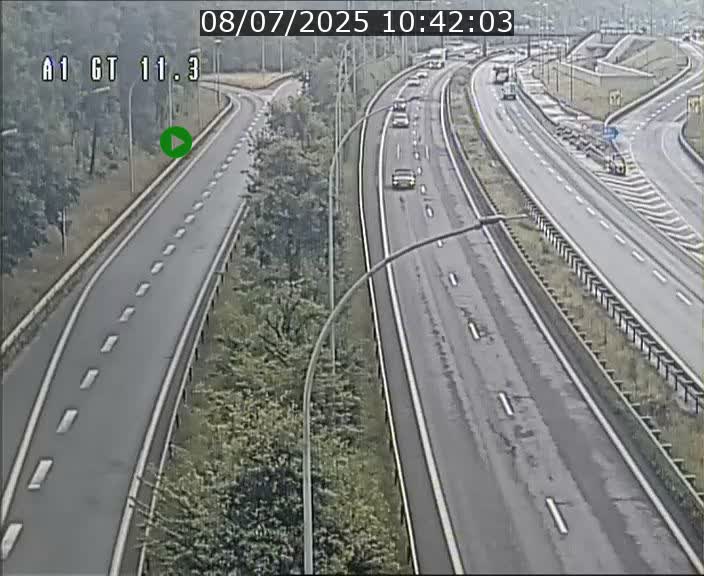 Traffic live webcam Luxembourg Senningerberg - A1 direction Allemagne - BK 11.3