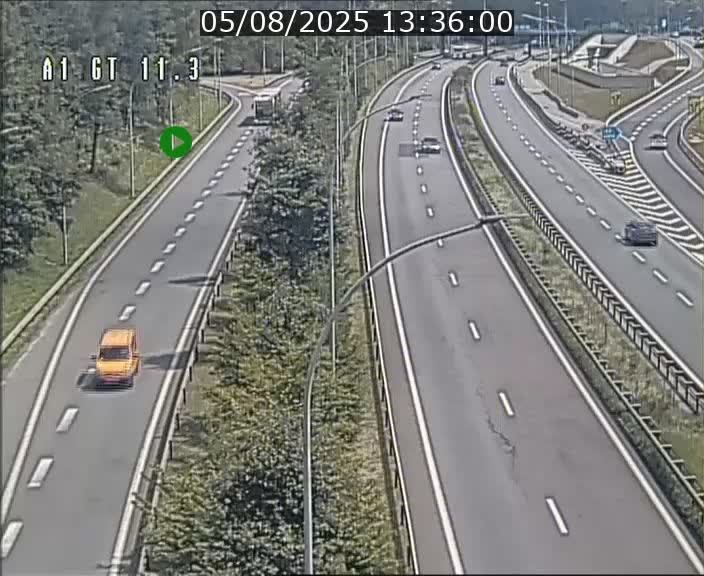 Traffic live webcam Luxembourg Senningerberg - A1 direction Allemagne - BK 11.3