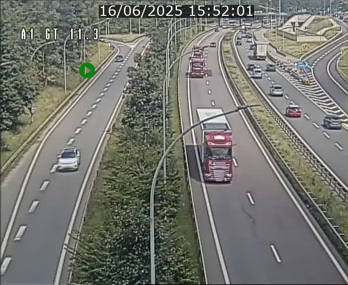 Traffic live webcam Luxembourg Senningerberg - A1 direction Allemagne - BK 11.3