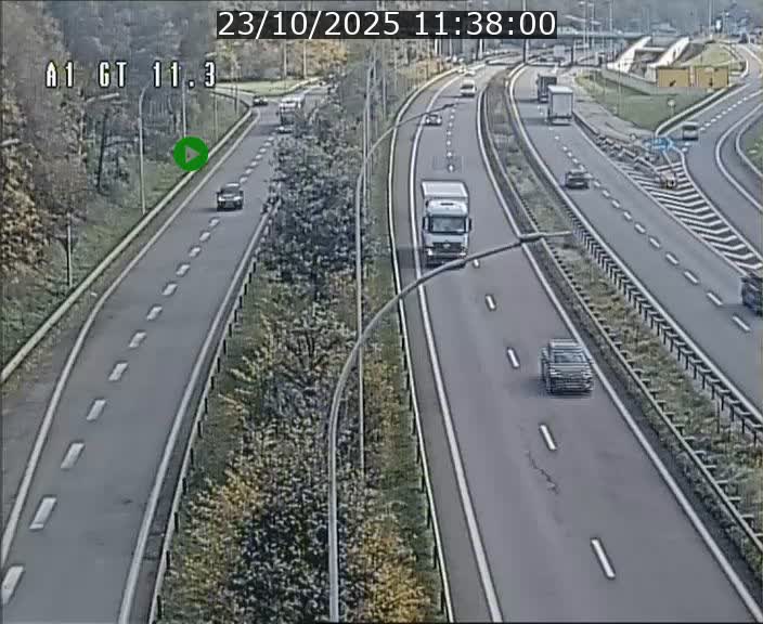 Traffic live webcam Luxembourg Senningerberg - A1 direction Allemagne - BK 11.3