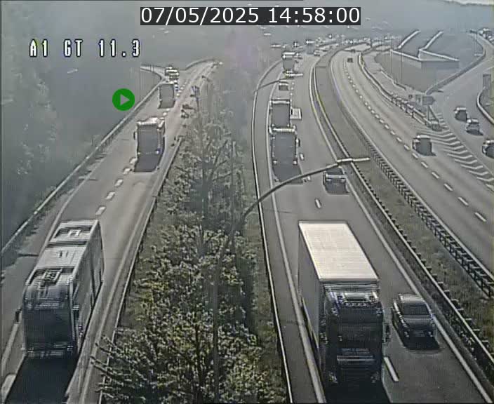 Traffic live webcam Luxembourg Senningerberg - A1 direction Allemagne - BK 11.3