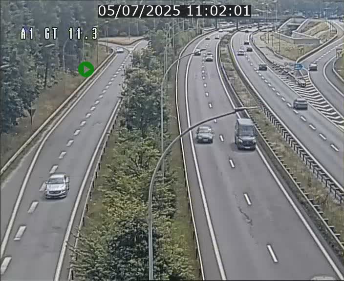 Traffic live webcam Luxembourg Senningerberg - A1 direction Allemagne - BK 11.3