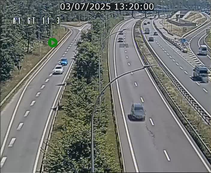 Traffic live webcam Luxembourg Senningerberg - A1 direction Allemagne - BK 11.3