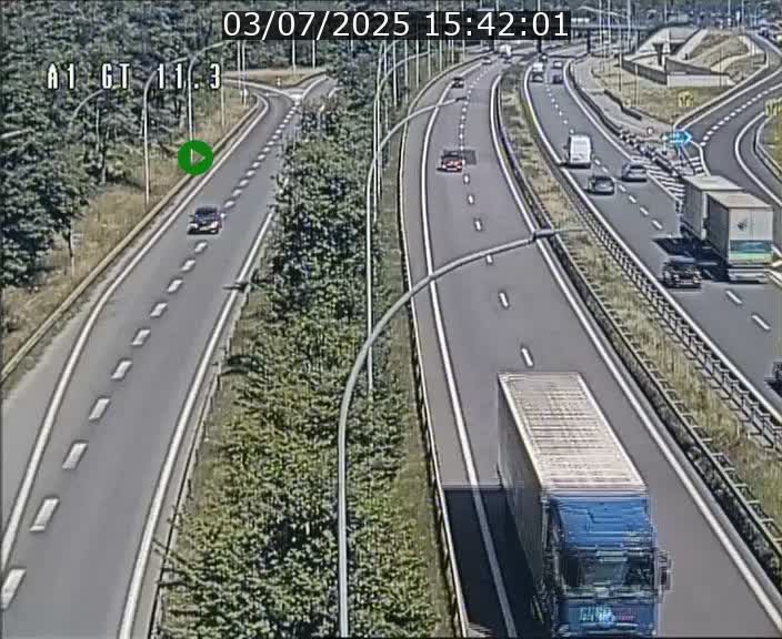 Traffic live webcam Luxembourg Senningerberg - A1 direction Allemagne - BK 11.3