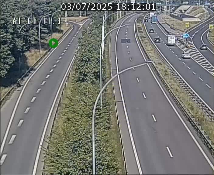 Traffic live webcam Luxembourg Senningerberg - A1 direction Allemagne - BK 11.3