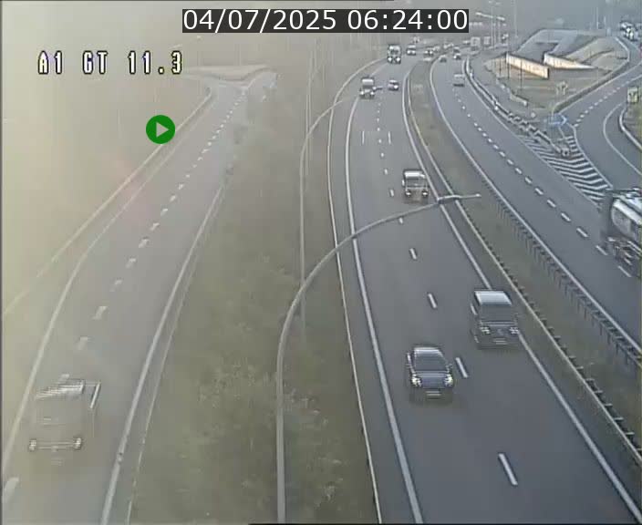 Traffic live webcam Luxembourg Senningerberg - A1 direction Allemagne - BK 11.3