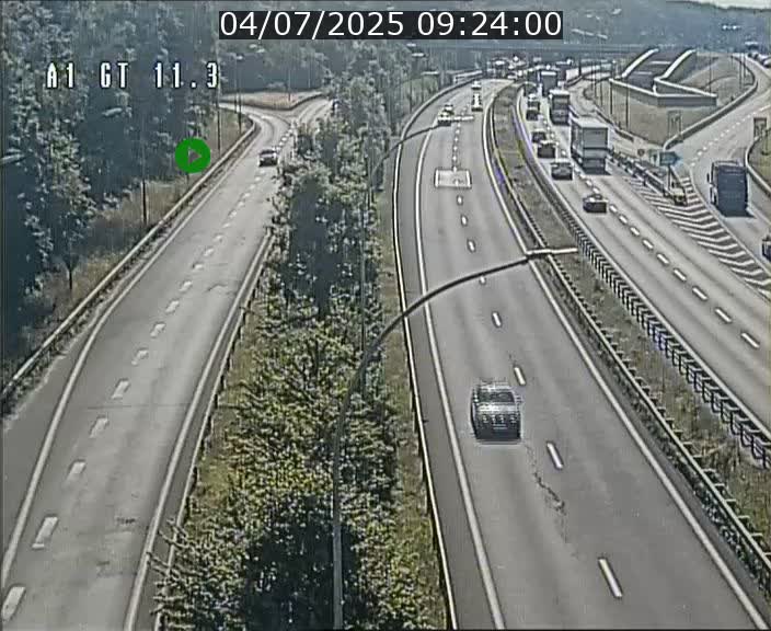 Traffic live webcam Luxembourg Senningerberg - A1 direction Allemagne - BK 11.3