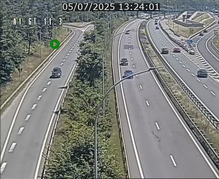 Traffic live webcam Luxembourg Senningerberg - A1 direction Allemagne - BK 11.3