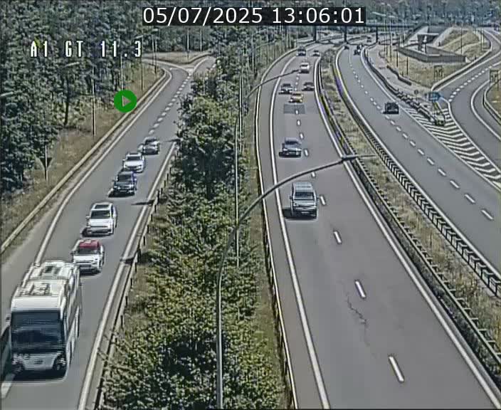 Traffic live webcam Luxembourg Senningerberg - A1 direction Allemagne - BK 11.3