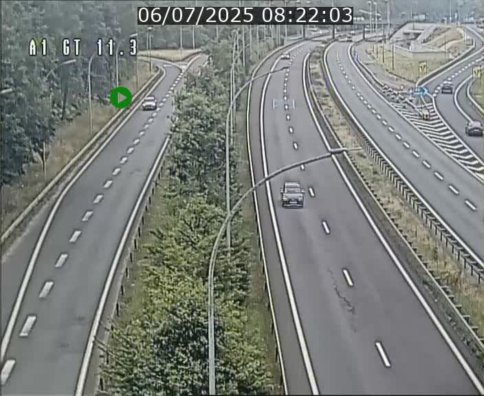 Traffic live webcam Luxembourg Senningerberg - A1 direction Allemagne - BK 11.3