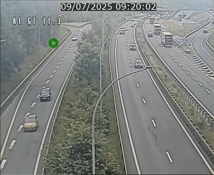 Traffic live webcam Luxembourg Senningerberg - A1 direction Allemagne - BK 11.3