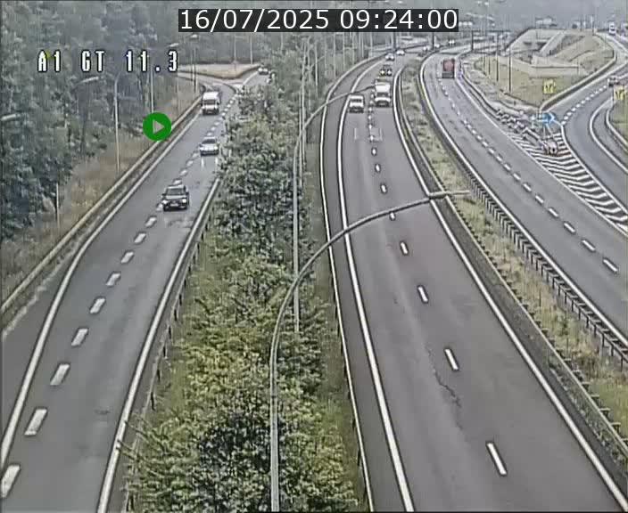Traffic live webcam Luxembourg Senningerberg - A1 direction Allemagne - BK 11.3