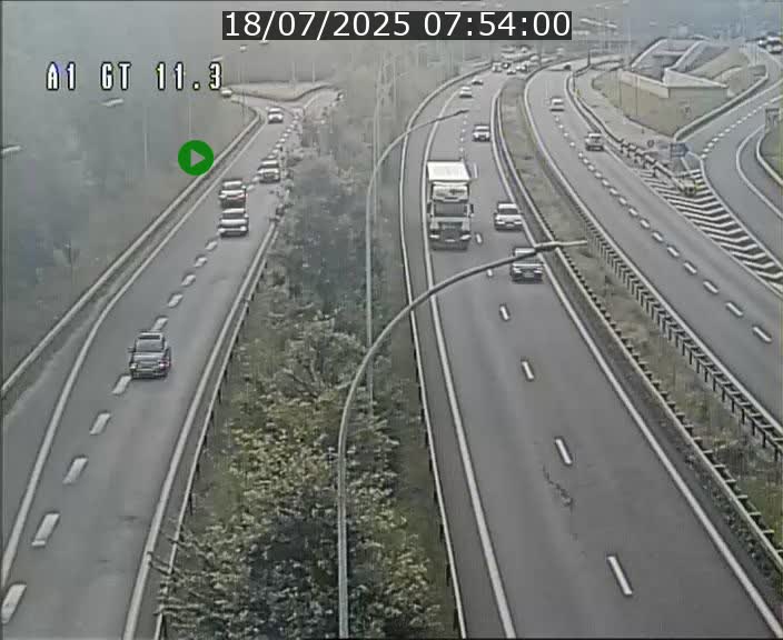 Traffic live webcam Luxembourg Senningerberg - A1 direction Allemagne - BK 11.3