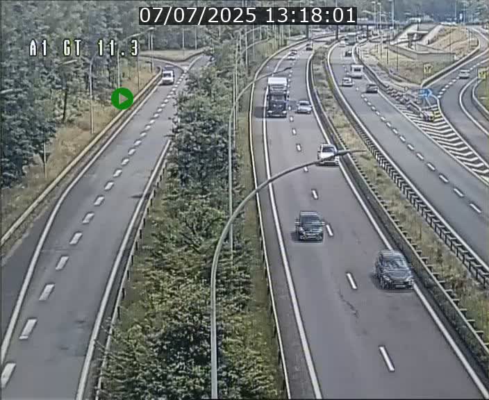 Traffic live webcam Luxembourg Senningerberg - A1 direction Allemagne - BK 11.3