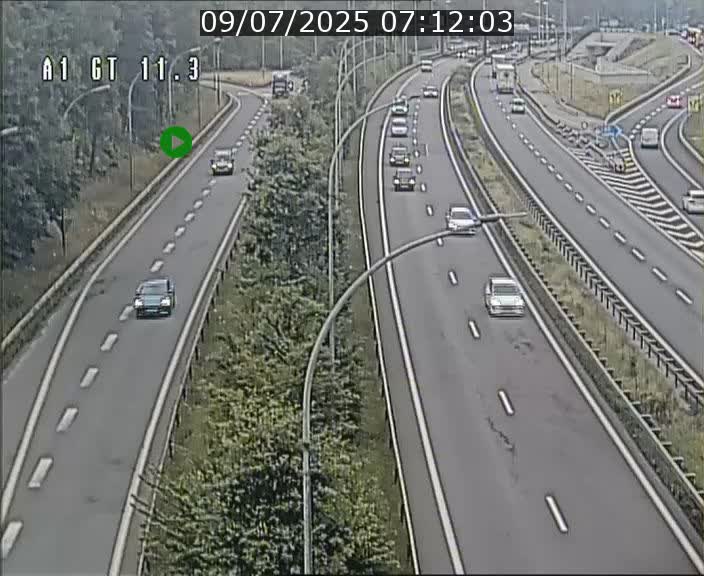 Traffic live webcam Luxembourg Senningerberg - A1 direction Allemagne - BK 11.3