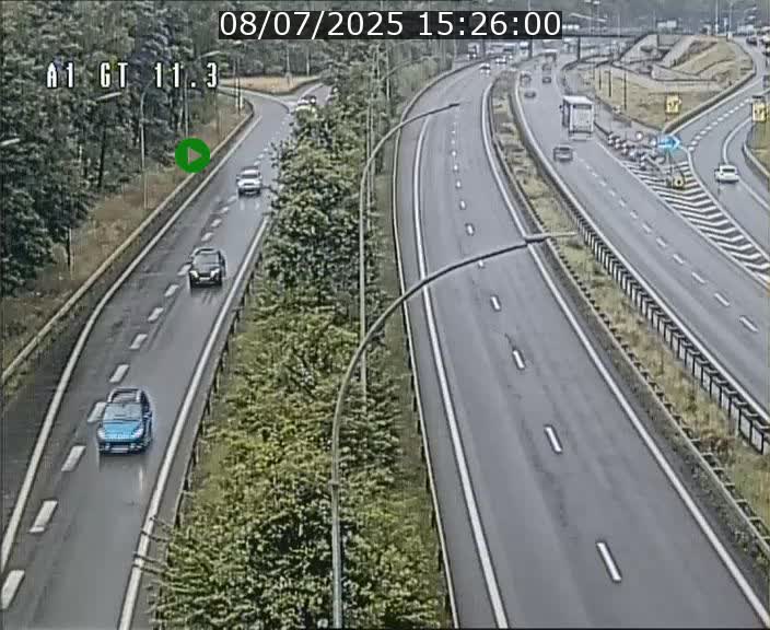 Traffic live webcam Luxembourg Senningerberg - A1 direction Allemagne - BK 11.3