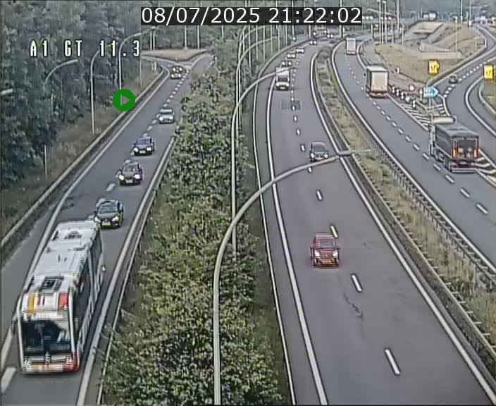Traffic live webcam Luxembourg Senningerberg - A1 direction Allemagne - BK 11.3