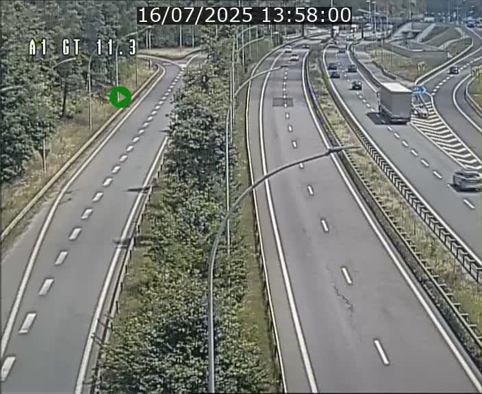 Traffic live webcam Luxembourg Senningerberg - A1 direction Allemagne - BK 11.3