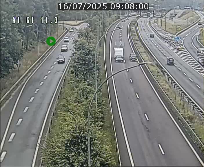 Traffic live webcam Luxembourg Senningerberg - A1 direction Allemagne - BK 11.3