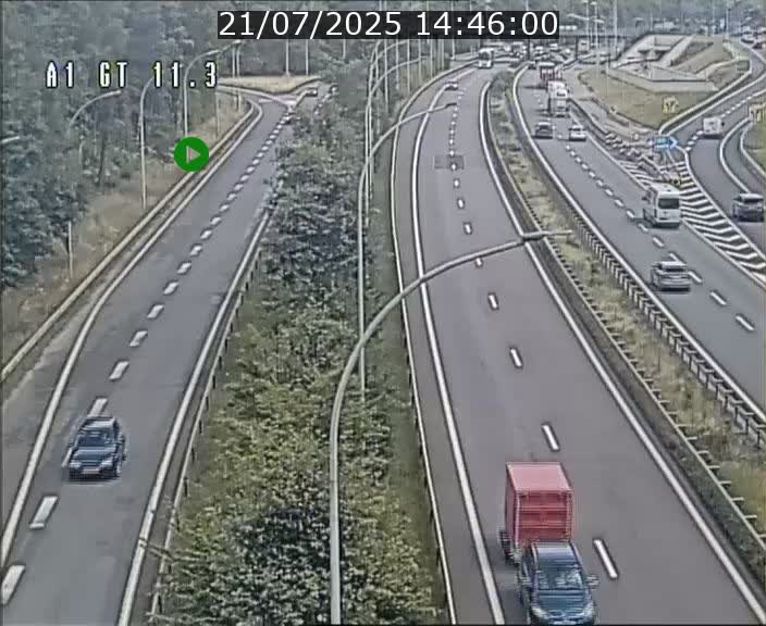 Traffic live webcam Luxembourg Senningerberg - A1 direction Allemagne - BK 11.3