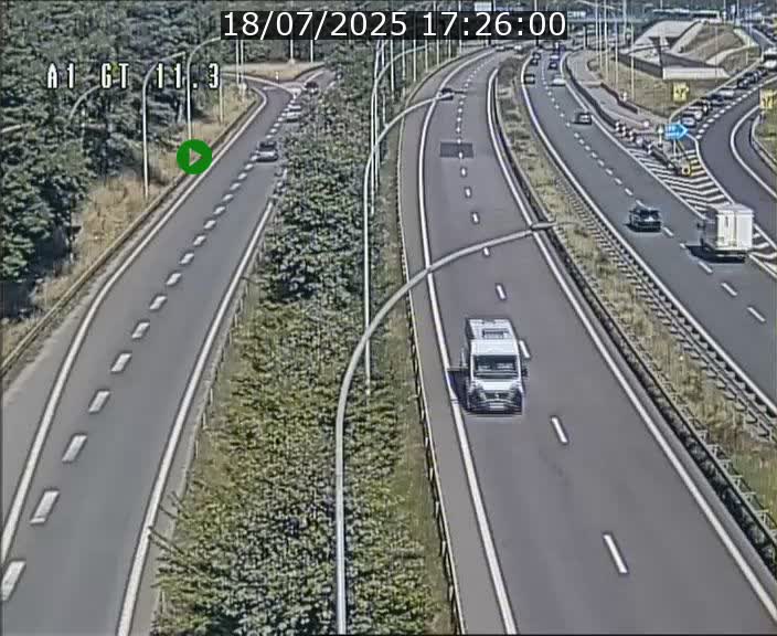 Traffic live webcam Luxembourg Senningerberg - A1 direction Allemagne - BK 11.3