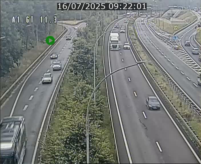 Traffic live webcam Luxembourg Senningerberg - A1 direction Allemagne - BK 11.3