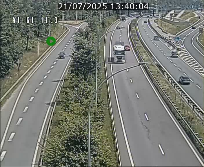 Traffic live webcam Luxembourg Senningerberg - A1 direction Allemagne - BK 11.3