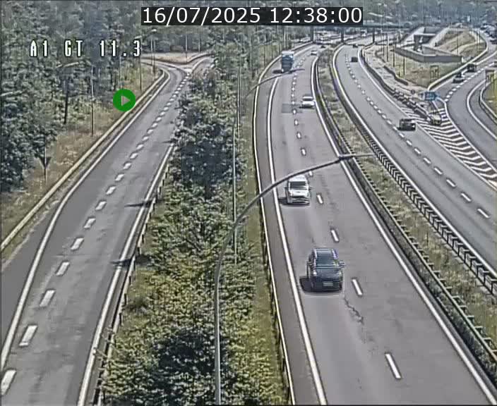 Traffic live webcam Luxembourg Senningerberg - A1 direction Allemagne - BK 11.3