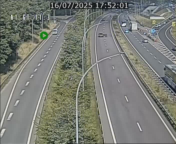Traffic live webcam Luxembourg Senningerberg - A1 direction Allemagne - BK 11.3