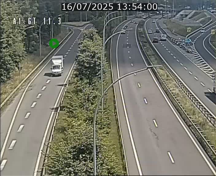Traffic live webcam Luxembourg Senningerberg - A1 direction Allemagne - BK 11.3