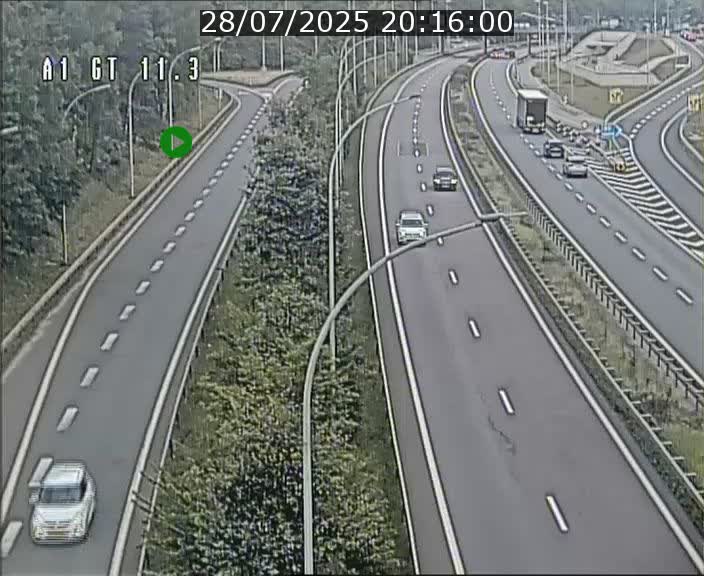 Traffic live webcam Luxembourg Senningerberg - A1 direction Allemagne - BK 11.3