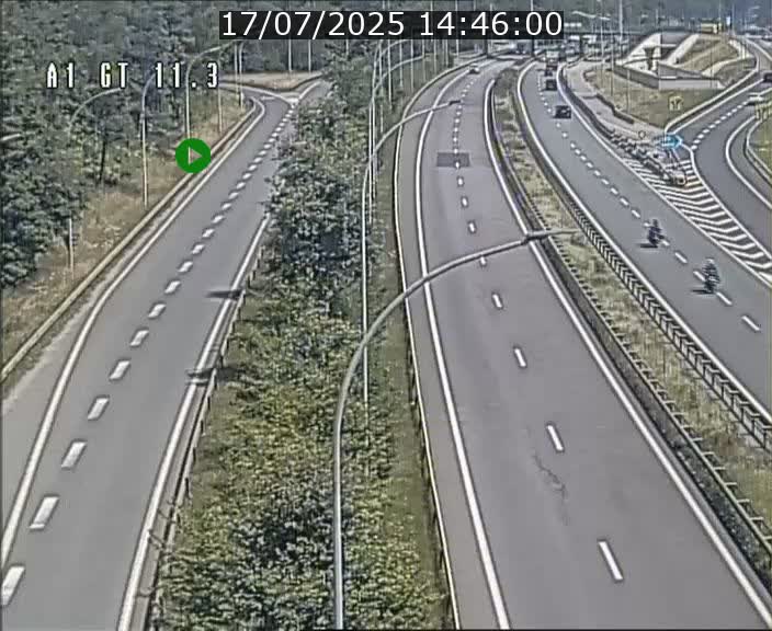 Traffic live webcam Luxembourg Senningerberg - A1 direction Allemagne - BK 11.3
