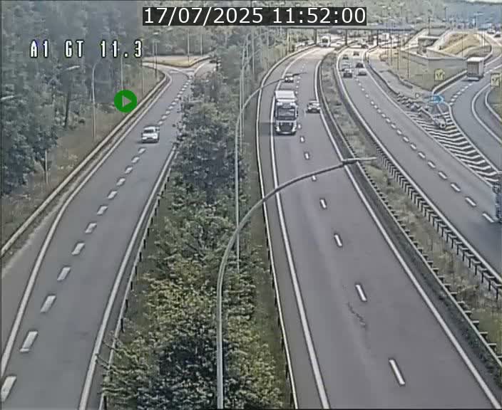 Traffic live webcam Luxembourg Senningerberg - A1 direction Allemagne - BK 11.3