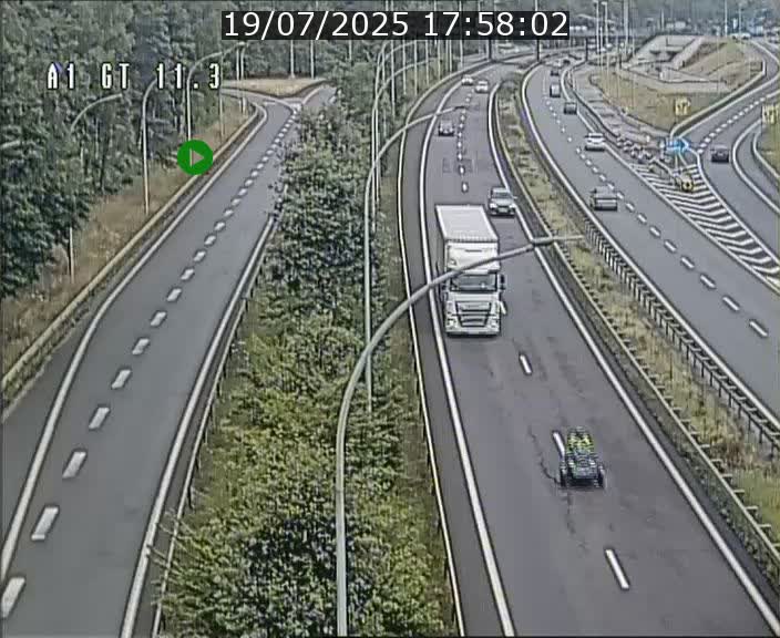 Traffic live webcam Luxembourg Senningerberg - A1 direction Allemagne - BK 11.3
